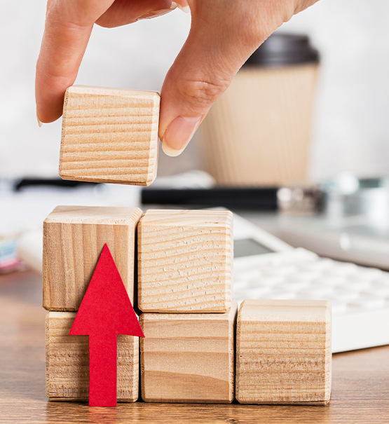 Blocks red arrow